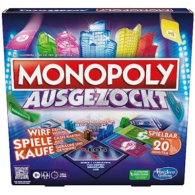 Imagen de Monopoly Juego de Mesa desenchufado, rápido Familiar para 2 4 Jugadores, duración del Aprox. 20 min.