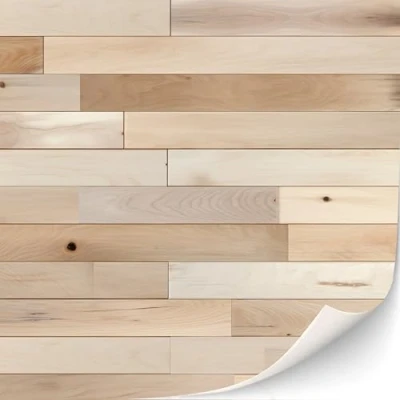 Imagen de 3 hojas autoadhesivas para casas de muñecas a escala 1:12 (roble color crema 1)