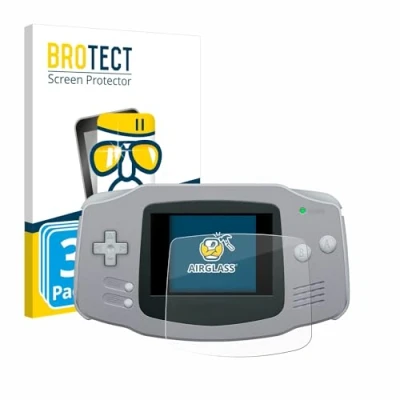 Imagen de BROTECT Protector Pantalla Cristal para Nintendo Gameboy Advance GBA Vidrio (3 Unidades) [Dureza 9H, Anti Arañazos]
