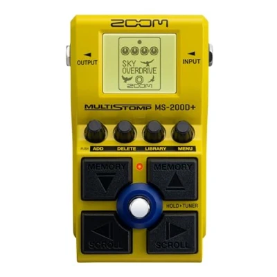 Imagen de Zoom MS 200D+ Pedal multiefectos para guitarra con 200 drivers y distorsiones, cadena de efectos, 1 stompbox, afinador, alimentado por pilas, incluye overdrives, boosts, fuzz más