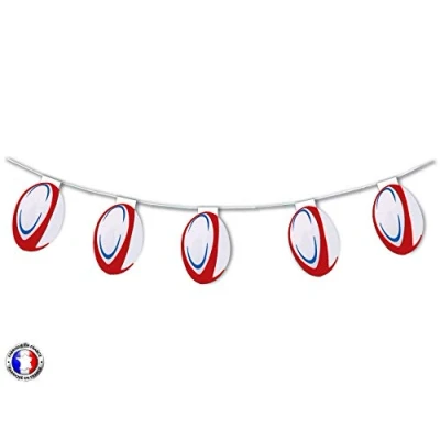Imagen de 1 Pelota de pelotas rugby Hecho en Francia 10 Globos 5 metros 20 x 30 cm Ignífugo