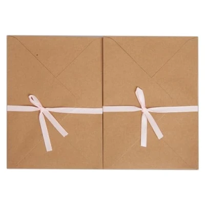 Imagen de Tarjeta en blanco Papermania A6 Reciclado Kraft y del sobre, paquete de 50