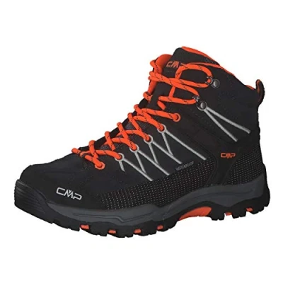 Imagen de CMP KIDS Rigel MID Trekking Shoes WP Unisex Zapatillas de senderismo para niños, Talla: 41, Antracite/flash orange Piel/tela