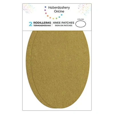 Imagen de 2 rodilleras de Ante color Beige termoadhesivas para planchar. Coderas proteger tu ropa y reparación pantalones, chaquetas, jerseys, camisas. 16 x 10 cm. Ref. 97.