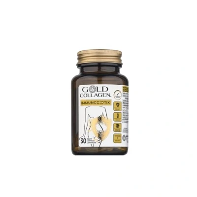 Imagen de GOLD COLLAGEN Immunobiotix Suplemento Sistema Inmunitario, Energia y Digestión con Vitamina C D Zinc Acido Fólico Spirulina, Suplementos de Vitaminas para el Cansancio e Intestino 30 Comprimidos