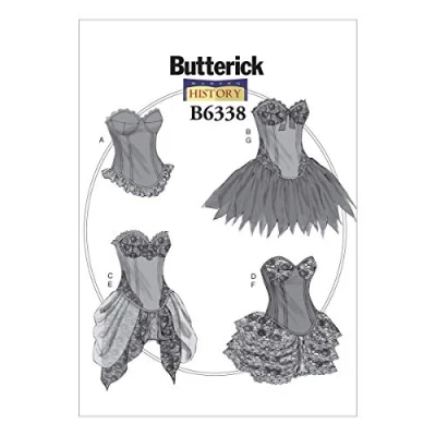Imagen de Butterick Pattern 6338, Disfraces de Mujer, Tallas 14 a 22, Multicolor, E5 (14 16 18 20 22)