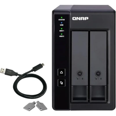 Imagen de Qnap 2 Caja de expansión USB 3.1 Raid 2, Compartimentos, Color Negro