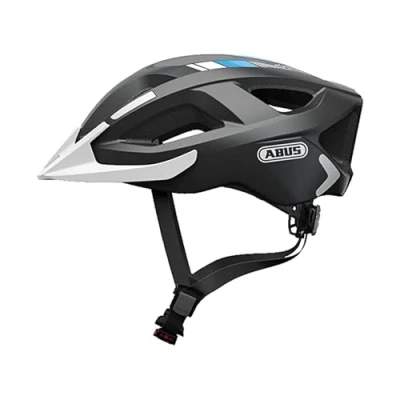 Imagen de ABUS casco urbano Aduro 2.0 de bicicleta integral con luz diseño deportivo para el tráfico hombres y mujeres gris/blanco, talla M