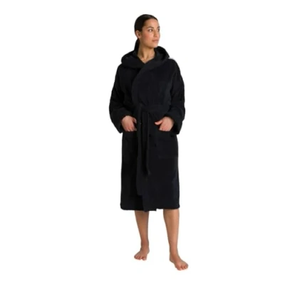 Imagen de arena Soft Robe Core Albornoz de Algodón para Hombre y Mujer, con Capucha Bolsillos, Unisex Esponja, Cómodo Ligero