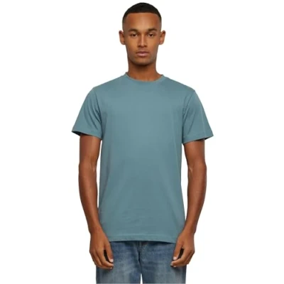 Imagen de Build your Brand By004 t shirt Round Neck Camiseta, Dustyblue, L Hombres