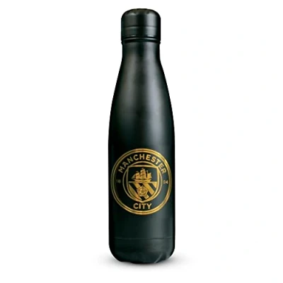 Imagen de Manchester City Botella térmica de acero inoxidable (500 ml), color negro