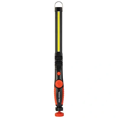 Imagen de POLY POOL PP3165 Linterna Led FLEXLIGHT de Trabajo con Luz Ultra COB 5W 450lm + 70lm 3W Gancho y Cuerpo Articulable Lámpara Portátil para Taller Imanes Emergencia Recargable