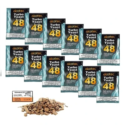 Imagen de 12 x Alcotec Pure 48 135g, Levadura Para Glaseado, Turbo, Puré, Fermentación, de Vodka
