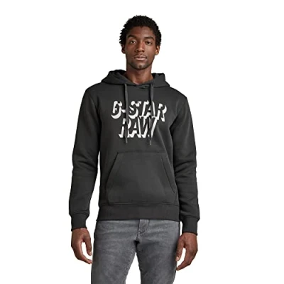 Imagen de G STAR RAW Retro Shadow Graphic Hooded Sweatshirt, Suéter para Hombre, Gris (cloack D22236 A971 5812), S