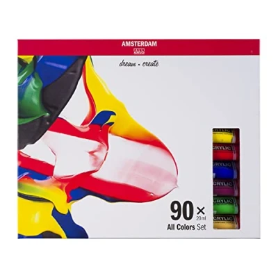 Imagen de Amsterdam Standard Series Set de Pintura Acrílica Completo Prueba (90 x 20 ml) Todos los Colores