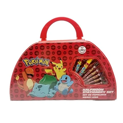 Imagen de Pokémon Set de papeleria, Manualidades, Dibujo, Rotuladores, Lápices, Acuarelas, Tijeras, Ceras, Color Rojo, Producto Oficial (CyP Brands)