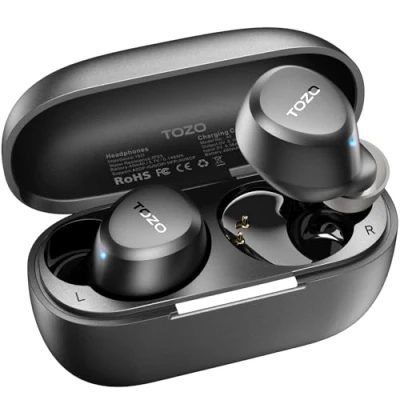 Imagen de TOZO A1 Auriculares Inalámbricos Bluetooth 5.3 con ORIGX Acústico 30H Reproducción EQ Ajuste Ultraligero USB Tipo C IPX5