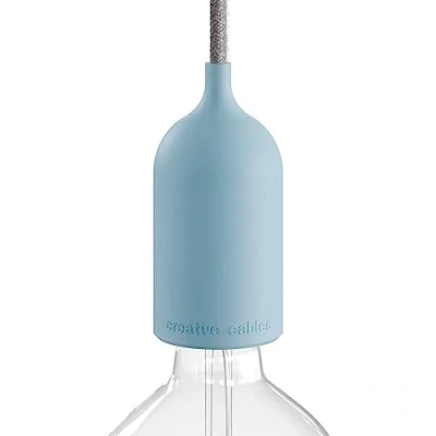 Imagen de creative cables EIVA Pastel,Kit portálamparas para Exterior E27 IP65 en Silicona el Primer portalámparas conectable Mundo Azul Claro