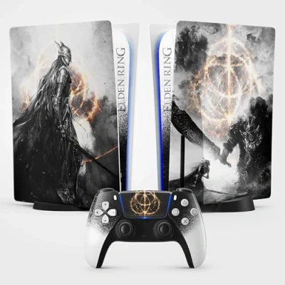 Imagen de PS5 Sticker Círculo de Elden, Pegatina Playstation 5, Consola y Mando, Disco Edición Estándar, Skin MALENIA (1 Mando)