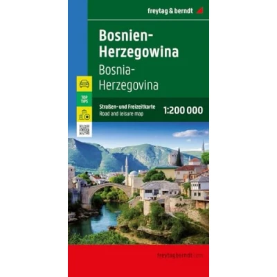 Imagen de Bosnien Herzegowina, Straßen und Freizeitkarte 1:200.000, freytag &amp; berndt: Mit Infoguide, Top Tips: AK 0720: Road and Leisure map (Auto karte)