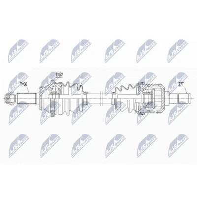Imagen de NTY NPW HY 601 Árbol de transmisión Eje trasero izquierda, trasero, derecha 830 HYUNDAI: SANTA FE 2