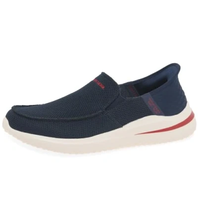 Imagen de Skechers Delson 3.0 Mocasines, Hombre, Talla: 47.5, Navy knit Zapatos