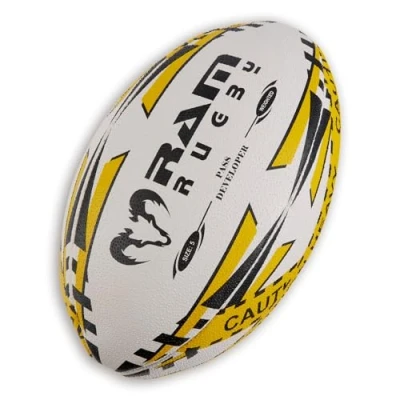 Imagen de Ram Rugby Pass Developer Pelota de entrenamiento con peso Mejora la fuerza y distancia Agarre 3D Goma sintética grado ultima Disponible en tamaños 5 (1 kg), 4 (800 g), 3 (700 g) (5)