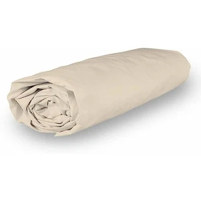 Imagen de Soleil d&#039;ocre PERCALE Bajera ajustable de algodón, Beige (Crudo), 90 x 190 cm
