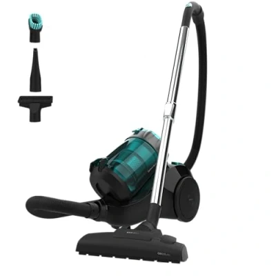 Imagen de Aspirador sin bolsa Cecotec Conga Rockstar Multicyclonic Compact Plus, 800W, 2.5 L, 20kPa, Silencioso y ligero, Negro