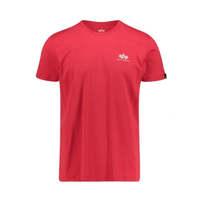 Imagen de Alpha Industries Small LOGO Camiseta estampada, Hombre, Talla: Small, Red