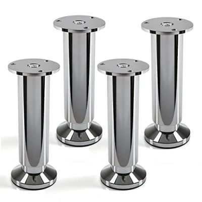 Imagen de SOTECH Juego de 4 x Patas Mueble Alpha Alto Ajustable Cromo abrillantado Capacidad Carga hasta 250 kg Alto: 150