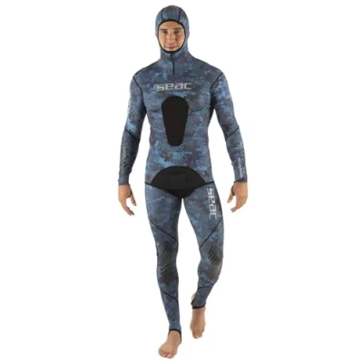 Imagen de SEAC Blue Moon, Traje de Buceo y apnea, Dos Piezas, Azul Camuflaje, S