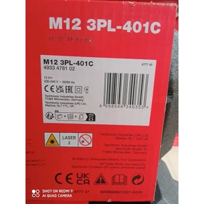 Imagen de LASER VERT 3 LIGNES MILWAUKEE M12™ 360 M12 3PL 401C 4933478102