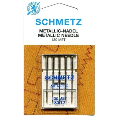 Imagen de SCHMETZ 5 Agujas metálicas para máquina de coser (pistón plano) 130/705 130 metros grosor 80/12