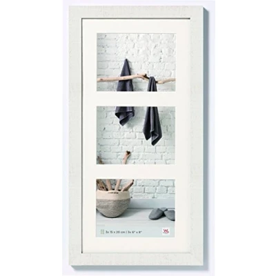 Imagen de Walther Design HO352V Home, Marco de la galería madera, blanco polar, formato imagen 3x 15 x 20 cm