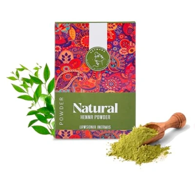 Imagen de AATMANA Henna En Polvo Lawsonia Inermis Cabello Brillante De Aspecto Natural Fortalece Y Repara El Dañado Color Para Hombres Mujeres 100 Grams