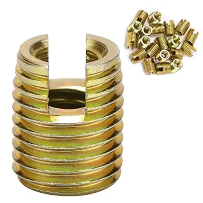 Imagen de Ftvogue 20Pcs 302 Inserto de Rosca Autorroscante Acero Al Carbono Kit ReparacióN Bujes Roscas Inserte(M6*1.0 Outer M10*1.5)