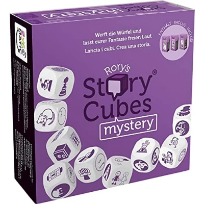 Imagen de Asmodee Italia, Rory&#039;s Story Cubes Mistery (Viola), Juego de Dados para Crear Historias, edición en Italiano, 8079