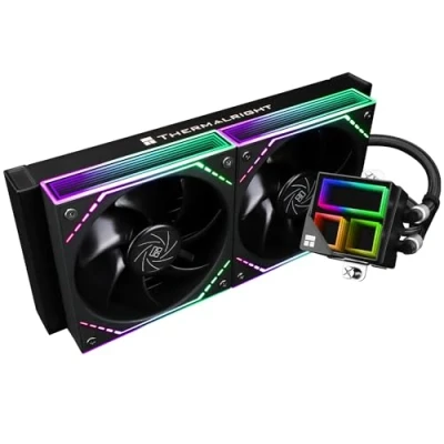 Imagen de Thermalright Frozen Infinity 240 BLACK Enfriador CPU AIO, doble ventilador TL M12 PWM, Mirror para AMD/AM4/AM5, Intel LGA1851/1700/1150/1151/2011