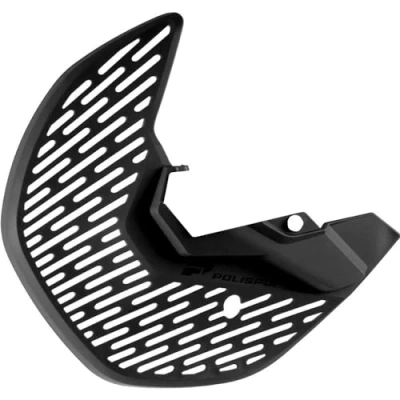 Imagen de POLISPORT 8157800001 Protector de horquilla inferior y disco MX fabricado en plástico resistente a los impactos la abrasión compatible con motocicletas UNIVERSAL color Negro