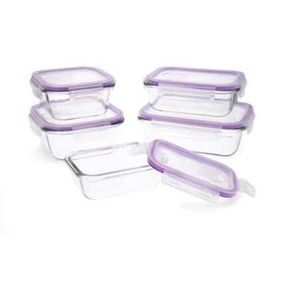 Imagen de Quid Frost Set 5 Recipientes Herméticos Vidrio 37cl 64cl 104cl 52cl 80cl Transparente