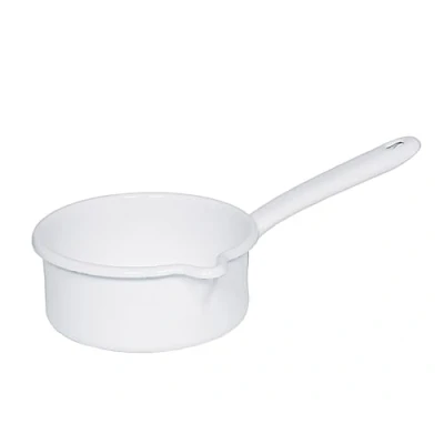 Imagen de Riess, 0036 033, cacerola con boquilla grande 14, color blanco clásico, diámetro 14 cm, capacidad 3/4 litros, altura 6,7 esmalte, blanco, inducción