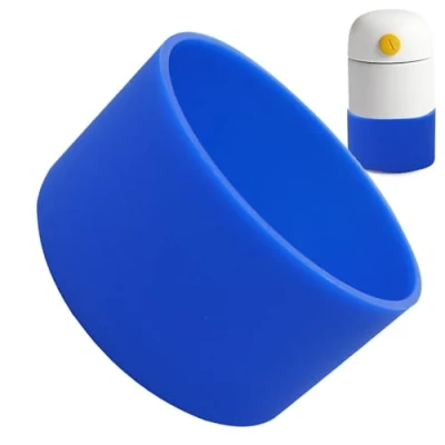 Imagen de Funda inferior antideslizante para botella protectora de silicona vidrio, taza y manga botellas agua 12 a 24 onzas