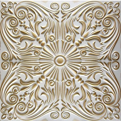 Imagen de Retro Vintage Paneles de techo blando poliestireno XPS PSE, Revestimiento imitación madera, Decorar pared 50x50cm espesor 2mm