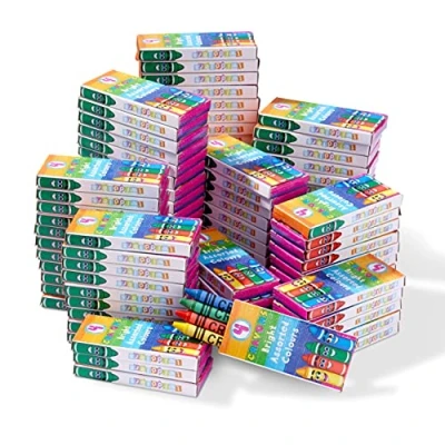 Imagen de Paquete con 144 Cajitas (4 Crayones por cajita) de Cera Colores Un conjunto a granel perfecto para escuelas, guarderías, fiestas y rellenos medias.