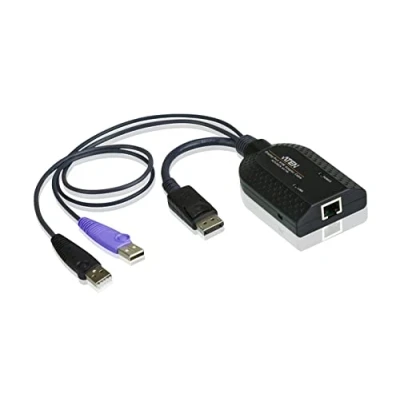 Imagen de ATEN CPU Adapter/Consoles/Divers USB DISPLAYPORT TO CAT5E/ Cable Adaptor KVM USB, DISPLAYPORT, con Soporte para Virtual Media Y Lector DE Tarjetas Smart Card