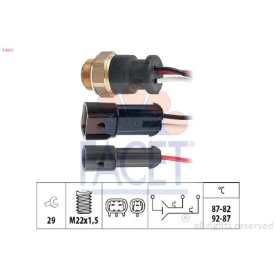 Imagen de Interruptor de temperatura, ventilador del radiador FACET 7.5611