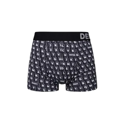 Imagen de Dedoles Calzoncillos Hombre y Chico Ropa Interior Algodón Boxer Muchos diseños Divertidos Dinosaurios Patos Globos Regalo, Color: Negro, diseño: Teclado (Bóxeres Ajustados Cortos), tamaño: 2XL