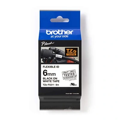 Imagen de Brother TZE FX211 Cinta flexible, color negro y blanco