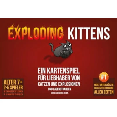 Imagen de Asmodee Exploding Kittens Juego de cartas y fiestas en alemán, Multicolor, large (ASMD0007)